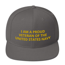 Load image into Gallery viewer, Custom Embroidered Military United States Navy Veteran Trucker Hat