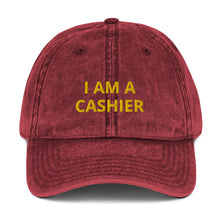 Load image into Gallery viewer, I AM A CASHIER Vintage Cotton Twill Cap