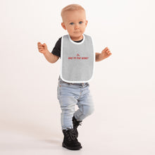 Load image into Gallery viewer, Bad To The Bone Embroidered Baby Bib