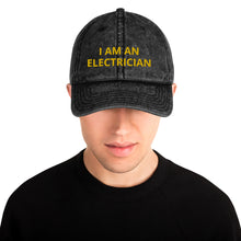 Load image into Gallery viewer, I AM AN ELECTRICIAN Vintage Cotton Twill Cap
