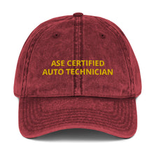Load image into Gallery viewer, ASE CERTIFIED AUTO TECHNICIAN Vintage Cotton Twill Cap