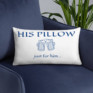 Decorative Just For Him Throw Pillow For Bedroom Or living Room. Wedding Gifts For The Groom