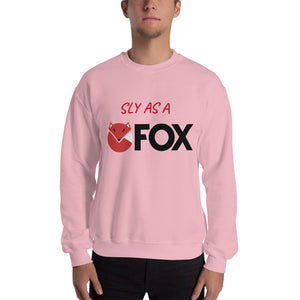 SLY AS A FOX Long Sleeve Pullover Unisex Crew Neck Sweatshirt Gildan 18000