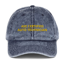 Load image into Gallery viewer, ASE CERTIFIED AUTO TECHNICIAN Vintage Cotton Twill Cap