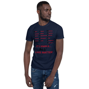 Black Lives Matter All Lives Matter Short-Sleeve Unisex T-Shirt
