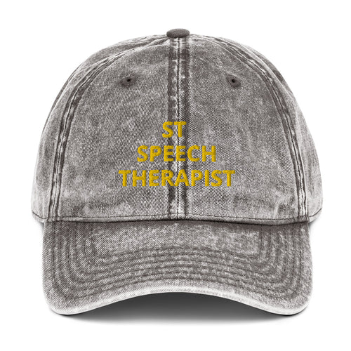 ST SPEECH THERAPIST Vintage Cotton Twill Cap