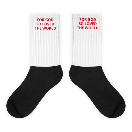 FOR GOD SO LOVED THE WORLD SOCKS