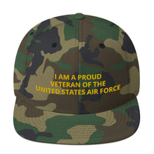 Load image into Gallery viewer, Custom Embroidered Military United States Air Force Veteran Trucker Hat