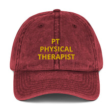 Load image into Gallery viewer, PT PHYSICAL THERAPIST Vintage Cotton Twill Cap