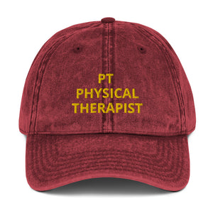 PT PHYSICAL THERAPIST Vintage Cotton Twill Cap