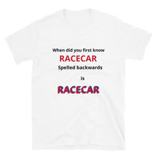 Load image into Gallery viewer, Short-Sleeve Unisex Novelty Racecar T-Shirt
