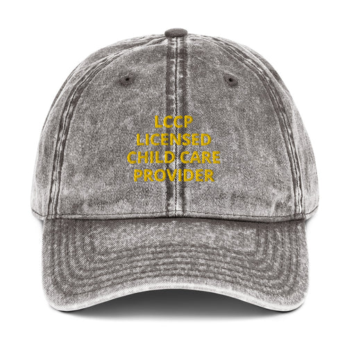 LCCP LICENSED CHILD CARE PROVIDER Vintage Cotton Twill Cap
