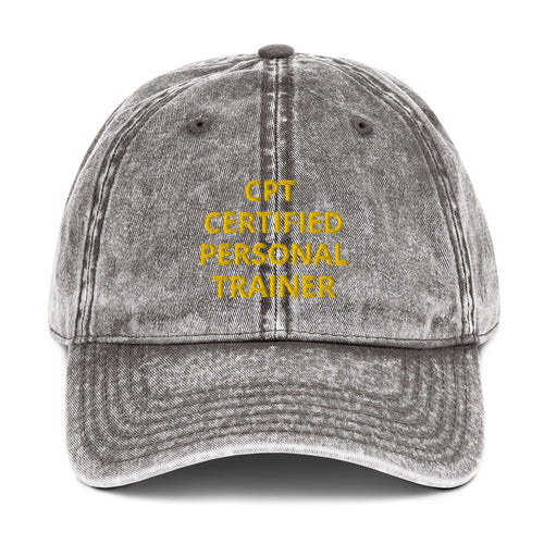 CPT CERTIFIED PERSONAL TRAINER Vintage Cotton Twill Cap