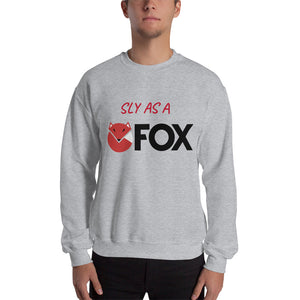 SLY AS A FOX Long Sleeve Pullover Unisex Crew Neck Sweatshirt Gildan 18000