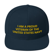 Load image into Gallery viewer, Custom Embroidered Military United States Navy Veteran Trucker Hat
