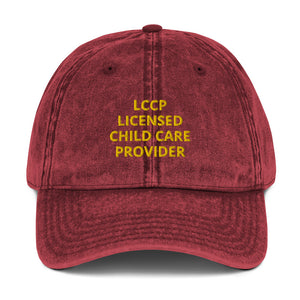 LCCP LICENSED CHILD CARE PROVIDER Vintage Cotton Twill Cap
